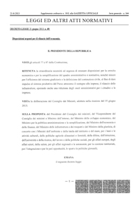 DECRETO-LEGGE 21 giugno 2013, n. 69 (c.d. Decreto del Fare)